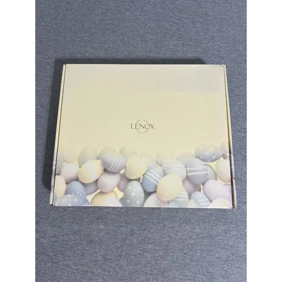 Lenox Easter Tulip Egg Platter Pastel Bunny Basket Deviled Egg Plate New Boxed - Picture 8 of 11